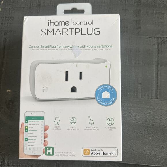 iHome Control SmartPlug 1800-Watt 120-Volt AC 60Hz 15A Load White iSP5 - Picture 1 of 5